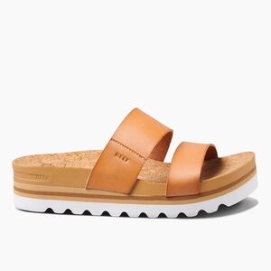REEF Women’s US 10 “Cushion Vista Hi” Slip-on Sandal Natural • New •